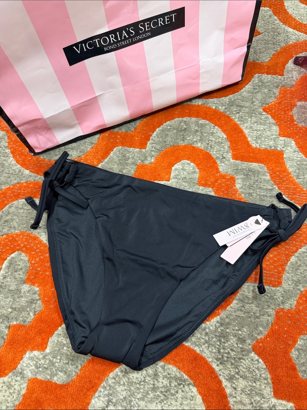 Victoria's Secret Black Side-Tie Bikini Bottoms